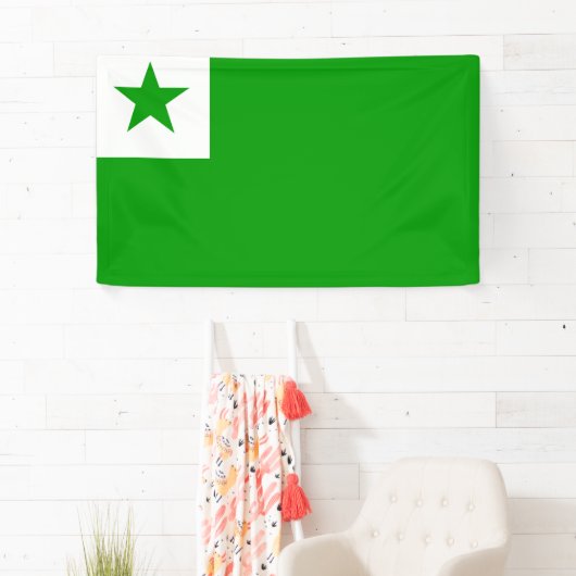 Esperanto flag Banner (Insitu)