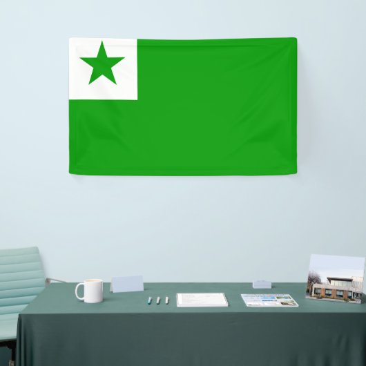 Esperanto flag Banner (Beurs)