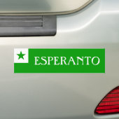 Esperanto Flag Bumpersticker (Op auto)