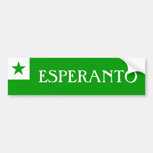 Esperanto Flag Bumpersticker (Voorkant)