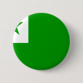 Esperanto Flag Ronde Button 5,7 Cm (Voorkant)