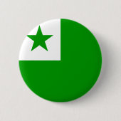 Esperanto Flag Ronde Button 5,7 Cm (Voorkant)