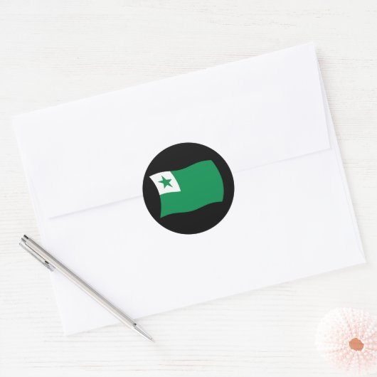 Esperanto Flag Sticker (Envelop)