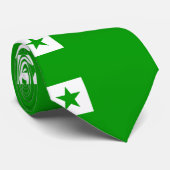Esperanto Flag Stropdas (Opgerold)