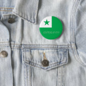 Esperanto flag+text, ronde button 5,7 cm (In situ)