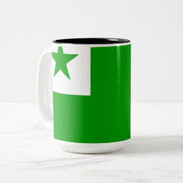 Esperanto Flag Tweekleurige Koffiemok