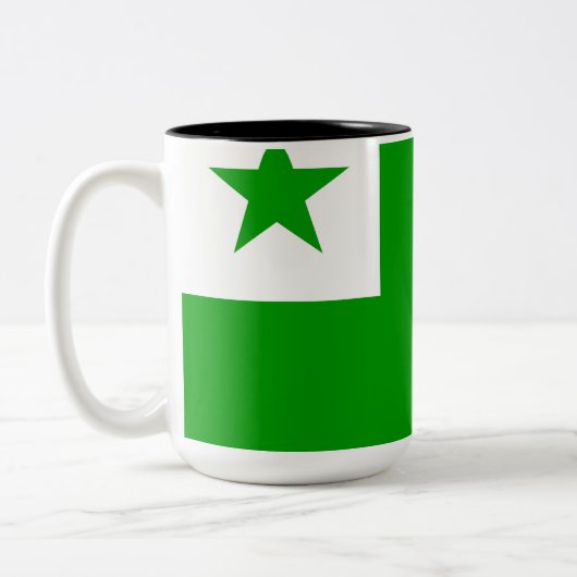 Esperanto Flag Tweekleurige Koffiemok (Links)