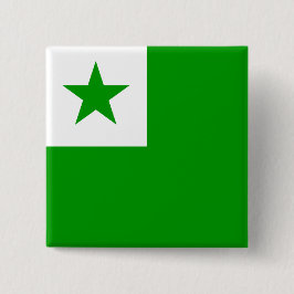 Esperanto Flag Vierkante Button 5,1 Cm
