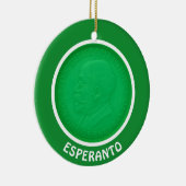 Esperanto flag + Zamenhof; Keramisch Ornament (Rechts)