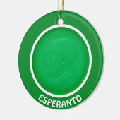 Esperanto flag + Zamenhof; Keramisch Ornament (Links)