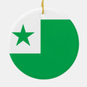 Esperanto flag + Zamenhof; Keramisch Ornament (Achterkant)
