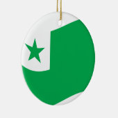 Esperanto flag + Zamenhof; Keramisch Ornament (Rechts)