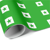 Esperanto: Groene Vlag Cadeaupapier (Rol Hoek)