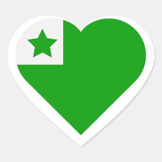 Esperanto hart sticker koro (Voorkant)