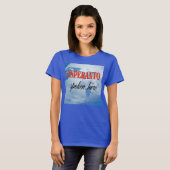 Esperanto hier gesproken over troebele aarde t-shirt (Voorkant volledig)