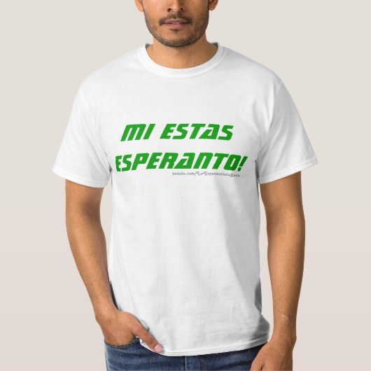 Esperanto-hymne shirt, esperanto-himno-trydamemizo t-shirt (Voorkant)