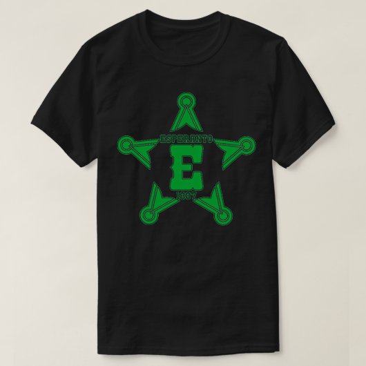 Esperanto is internationale hulptaal t-shirt (Design voorkant)