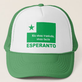 Esperanto / "Kiu vivas trankvile, vivas facile" Trucker Pet