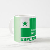Esperanto / "Liberulo iras, kien li deziras", Koffiemok (Voorkant links)