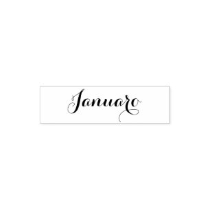 Esperanto: Maand: Januari (Januaro) Zelfinktende Stempel