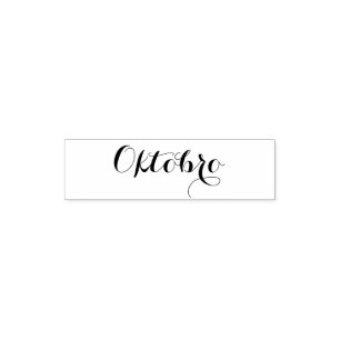 Esperanto: Maand: Oktobro (oktober) Zelfinktende Stempel