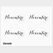 Esperanto Maand Stickers - Novembro (November) (Vel)