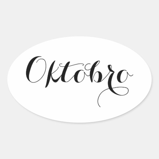 Esperanto Maand Stickers - Oktobro (Oktober) (Voorkant)