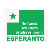 Esperanto / "Ne kvanto, sed kvalito decidas..",