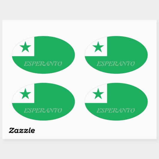 Esperanto Ovale Sticker (Vel)