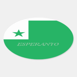 Esperanto Ovale Sticker