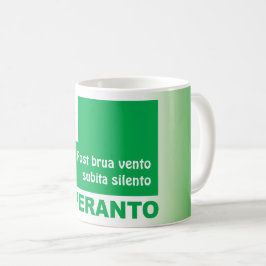 Esperanto / "Post brua vento subita silento"; Koffiemok