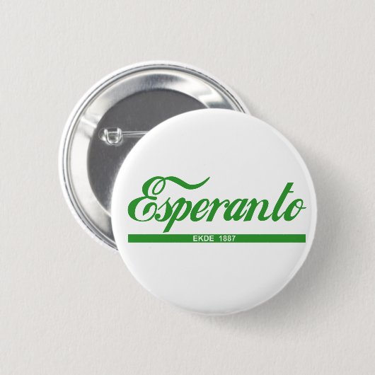 Esperanto Ronde Button 5,7 Cm (Voorkant /achterkant)