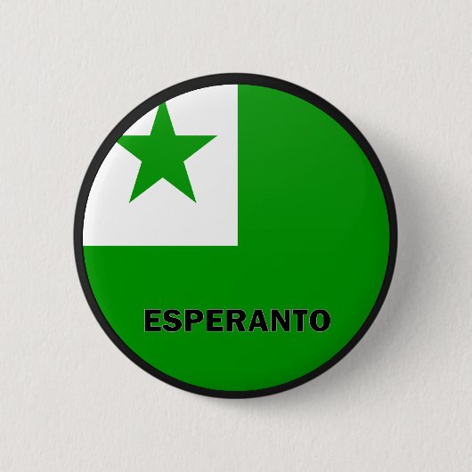 Esperanto Roundel kwaliteitsvlag Ronde Button 5,7 Cm (Voorkant)