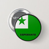 Esperanto Roundel kwaliteitsvlag Ronde Button 5,7 Cm (Voorkant /achterkant)