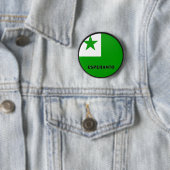 Esperanto Roundel kwaliteitsvlag Ronde Button 5,7 Cm (In situ)