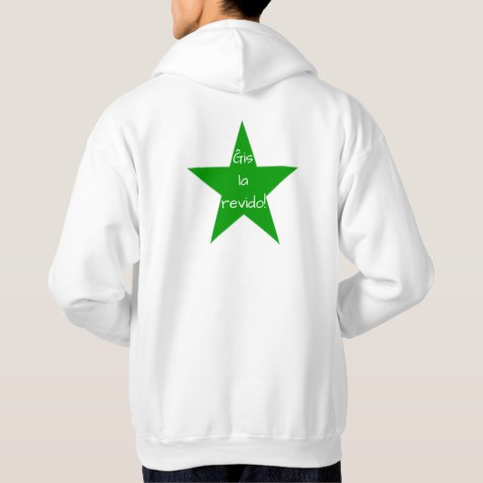 Esperanto: Saluton Ĝ la revido Hoodie (Achterkant)
