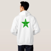Esperanto: Saluton Ĝ la revido Hoodie (Achterkant volledig)
