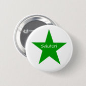 Esperanto: Saluton Ronde Button 5,7 Cm (Voorkant /achterkant)