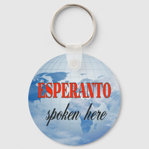 Esperanto sprak hier troebele aarde sleutelhanger