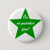 esperanto-toets, esperanto-butono ronde button 5,7 cm (Voorkant)