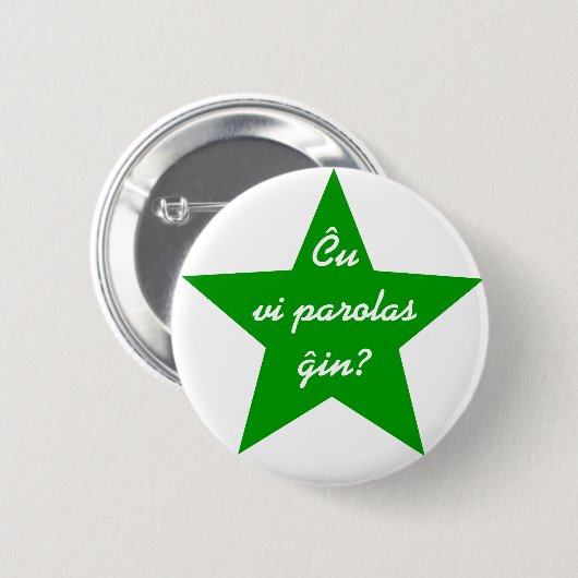 esperanto-toets, esperanto-butono ronde button 5,7 cm (Voorkant /achterkant)