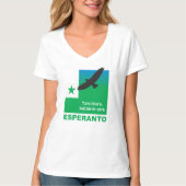 Esperanto / "Tute libera, kiel birdo aera" T-shirt (Voorkant)