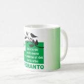 Esperanto / "Unu birdo en la mano pli valoras ..." Koffiemok (Voorkant rechts)