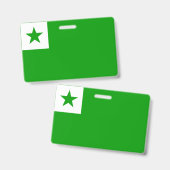 Esperanto-vlag Badge (Voor- en achterkant)