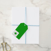 Esperanto-vlag Cadeaulabel (Met Touw)