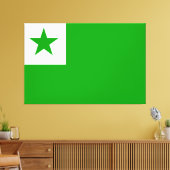Esperanto-vlag Canvas Afdruk (Insitu (Woonkamer))