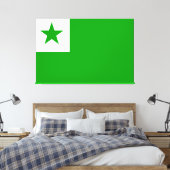 Esperanto-vlag Canvas Afdruk (Insitu (Slaapkamer))