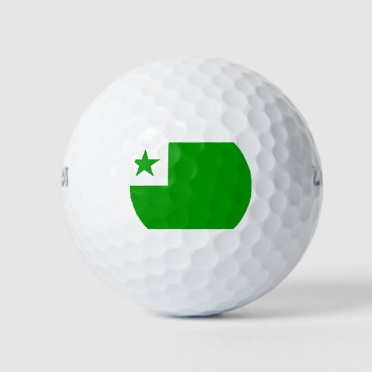 Esperanto-vlag Golfballen (Voorkant)