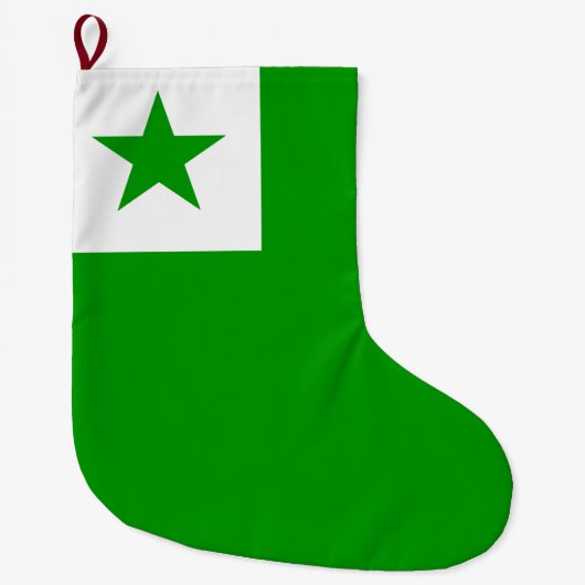 Esperanto-vlag Grote Kerstsok (Voorkant)