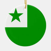 Esperanto-vlag Keramisch Ornament (Voorkant)